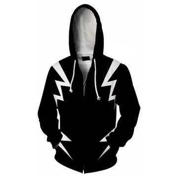 Anime My Hero Academia Denki Kaminari Sudadera Cosplay Navidad Fiesta 3D Impreso con cremallera